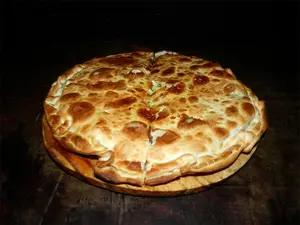 Tarta queso y cebolla grande