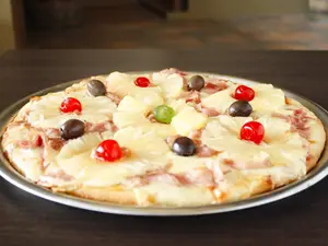 Jamón y anana, 4 porciones