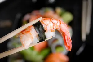 Nigiri de langostinos