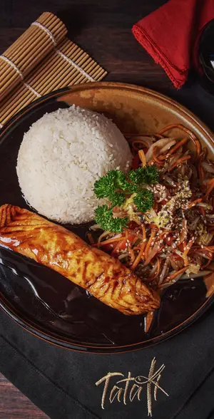 Salmón teriyaki
