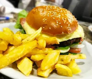Hamburguesa lenteja suiza