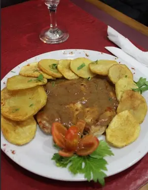 Pollo al champiñón con papas