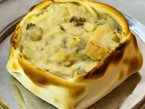 Canastita pollo a la crema