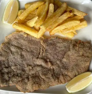 Milanesa de ternera con fritas
