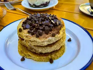 Hotcakes de avena y banana