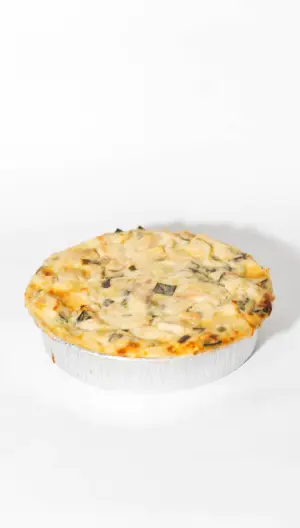 Tarta pollo y puerro