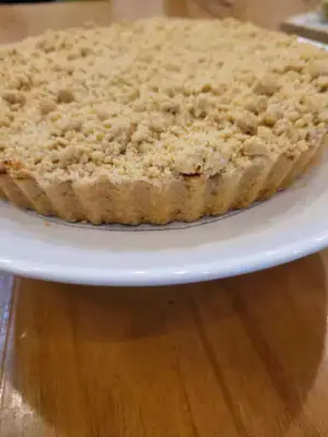 Torta crumble de manzana PARVE. KOSHER LE PESAJ