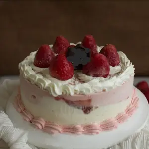 Torta helada crem de frutillas