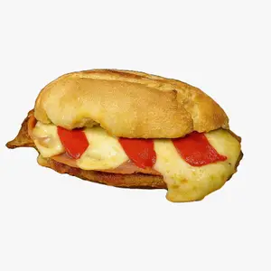 Sándwich milanesa jamón y morrón