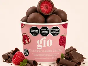 Bombones Gio Frambuesas Bañadas En Doble Chocolate 150 g