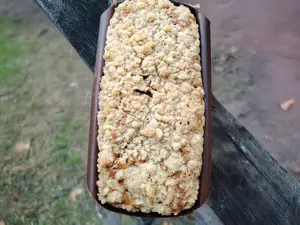 Budín de manzana crumble