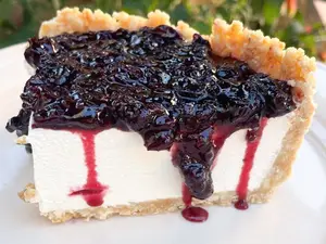 Porción de cheesecake
