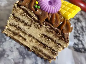 Porción de chocotorta