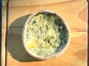 Tarta de puerro y queso