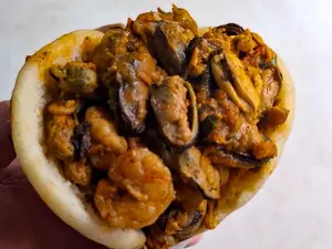 Arepa de mariscos