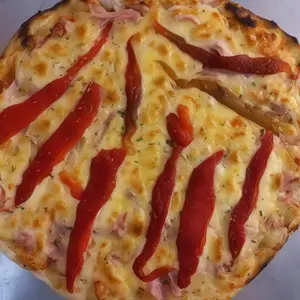 Jamón y morrones