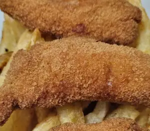 Pechurricas BBQ picante con papas fritas