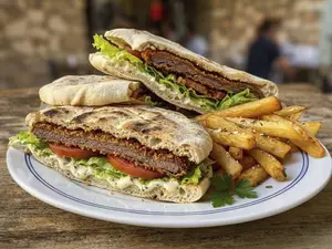 Sanguche de milanesa con fritas