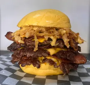 Crispy honey triple burger