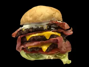 Deluxe triple burger