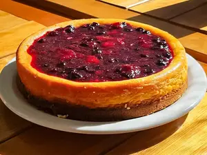 Chess cake ny de frutos rojos