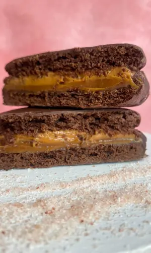 Alfajor con sal del himalaya