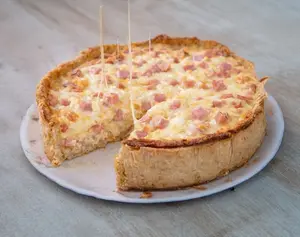 Tarta individual jamón y queso