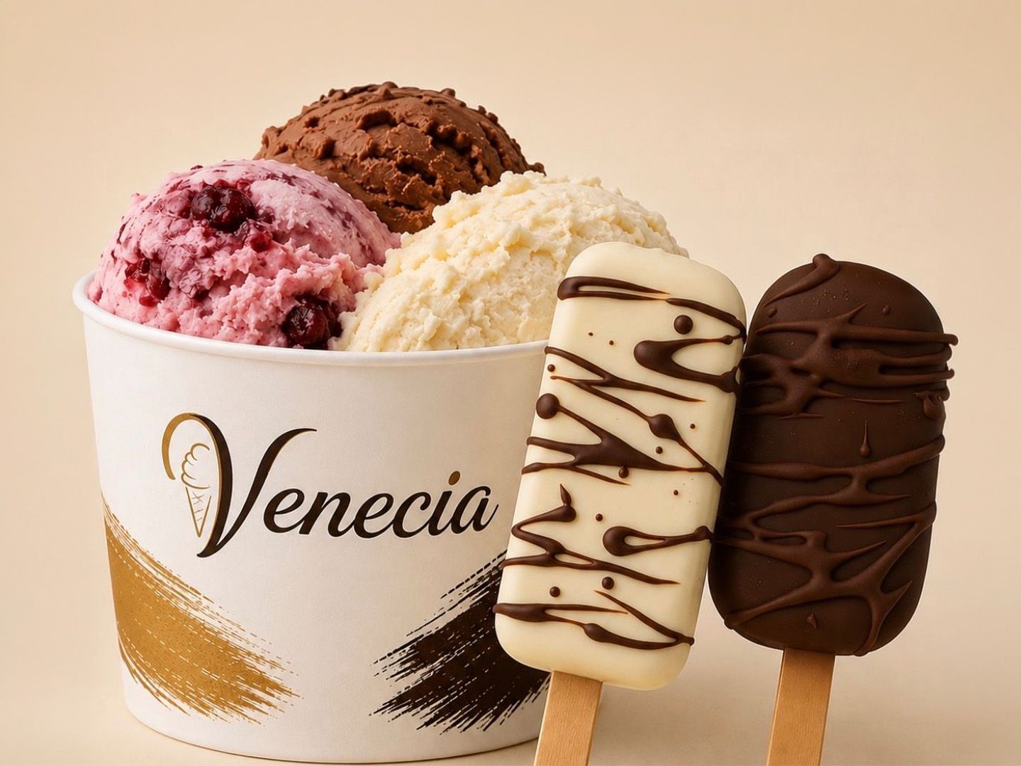 Helado 1 Kg   + 2 paletas a elección