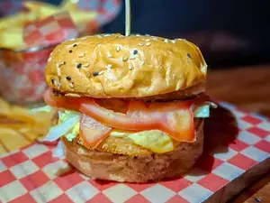 Burger chicken + papas