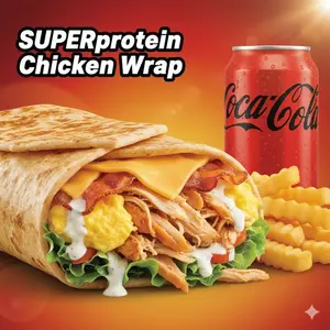 Super protein chicken wrap