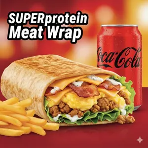 Super protein meat wrap