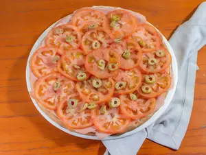 Napolitana con jamón 8 porcion