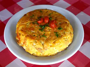 Tortilla de papa rellena