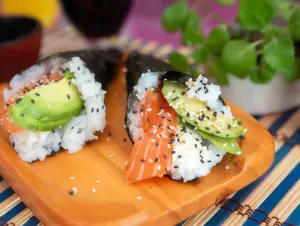 Temaki De Salmón Rosado