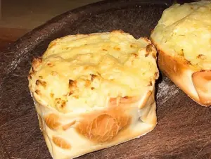 Panceta con cheddar