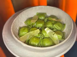Ravioles verde de cabutia
