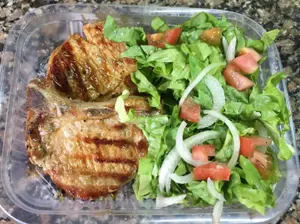 Costillitas de cerdo con guarnicion